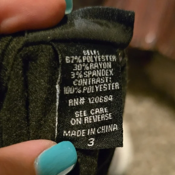 Torrid Black Top with Red Floral Design - Picture 5 of 5